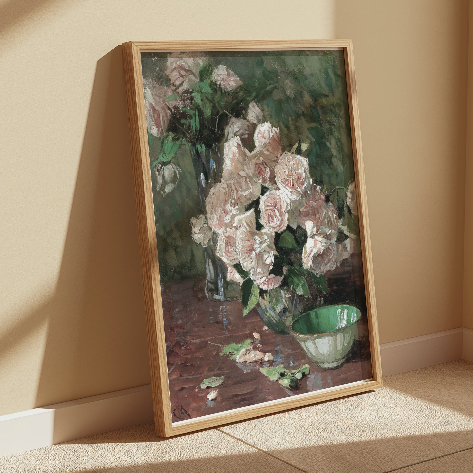 Premium Poster of Elegant Floral Arrangement with White Roses Posters