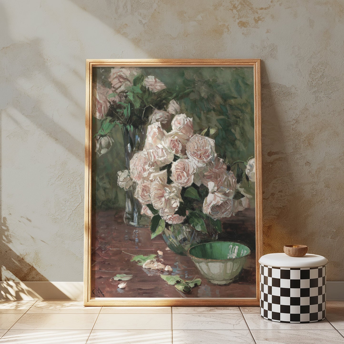 Premium Poster of Elegant Floral Arrangement with White Roses Posters