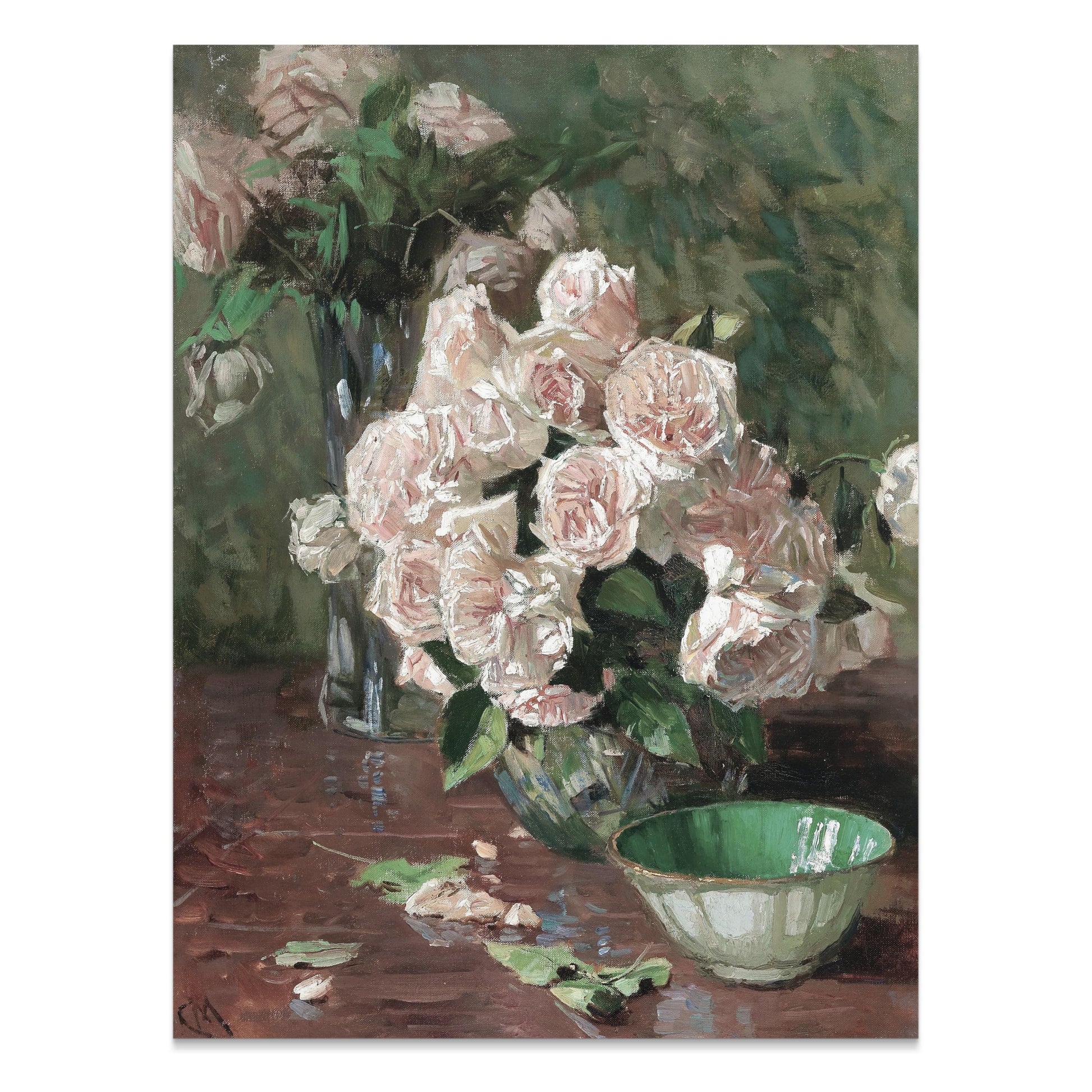 Premium Poster of Elegant Floral Arrangement with White Roses Posters