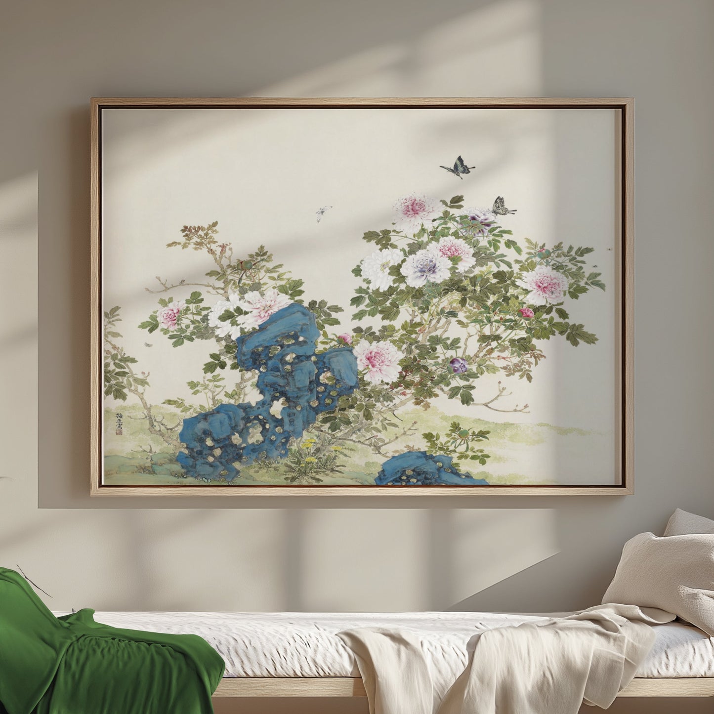 Premium Poster of Elegant Floral Art With Butterflies Aesthetic Posters