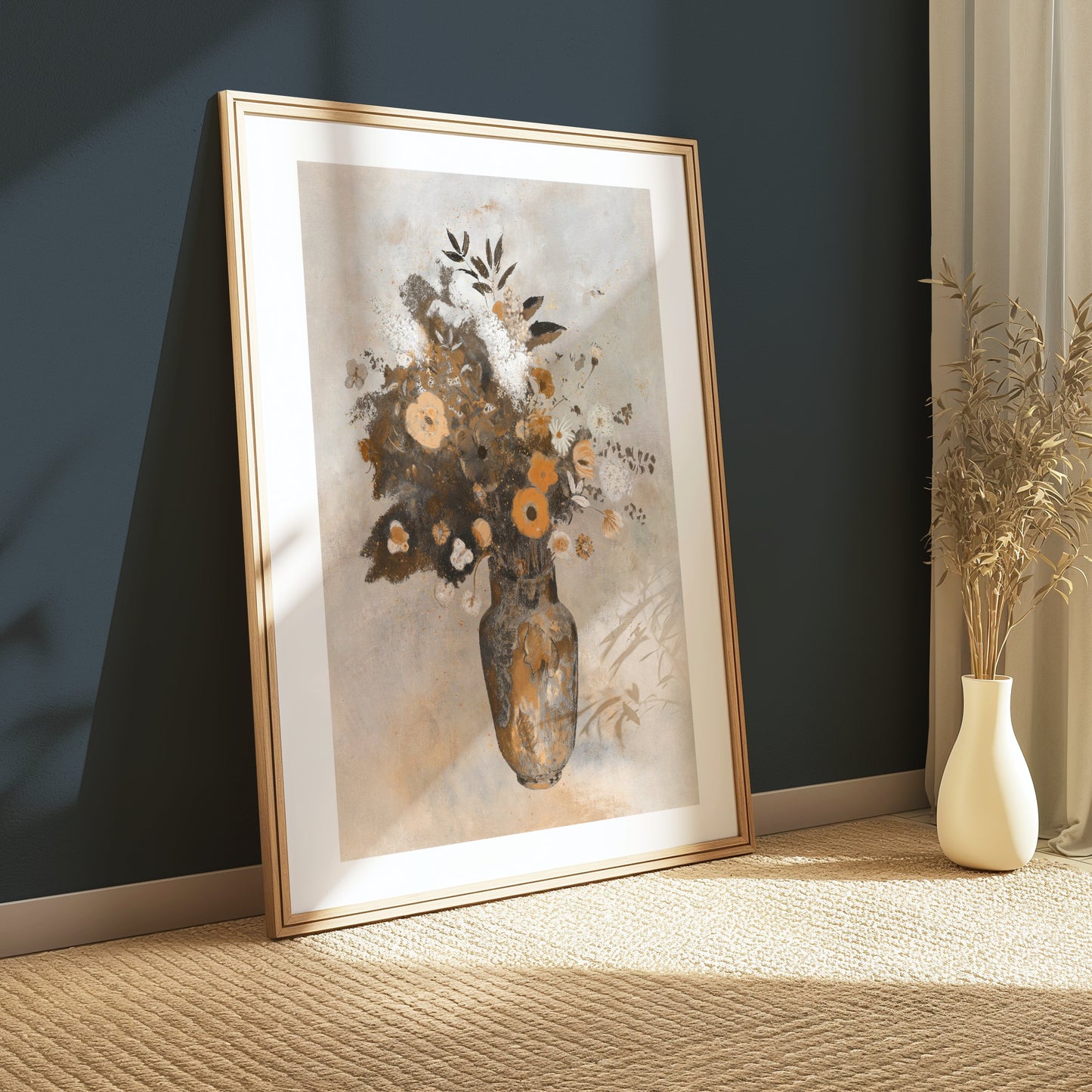 Premium Poster of Elegant Floral Art in Vintage Vase Posters