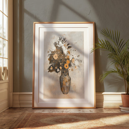 Premium Poster of Elegant Floral Art in Vintage Vase Posters