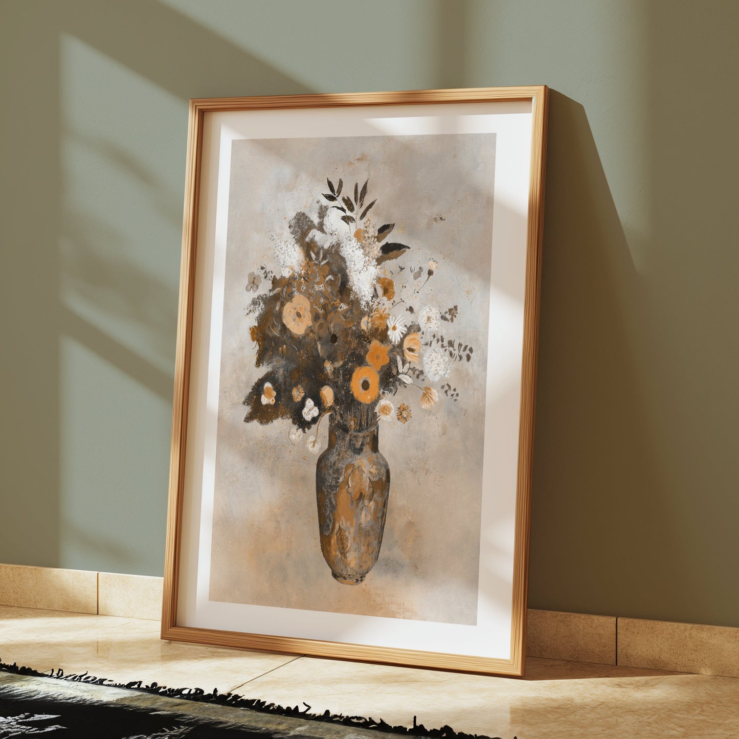 Premium Poster of Elegant Floral Art in Vintage Vase Posters