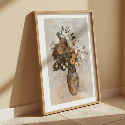 Premium Poster of Elegant Floral Art in Vintage Vase Posters