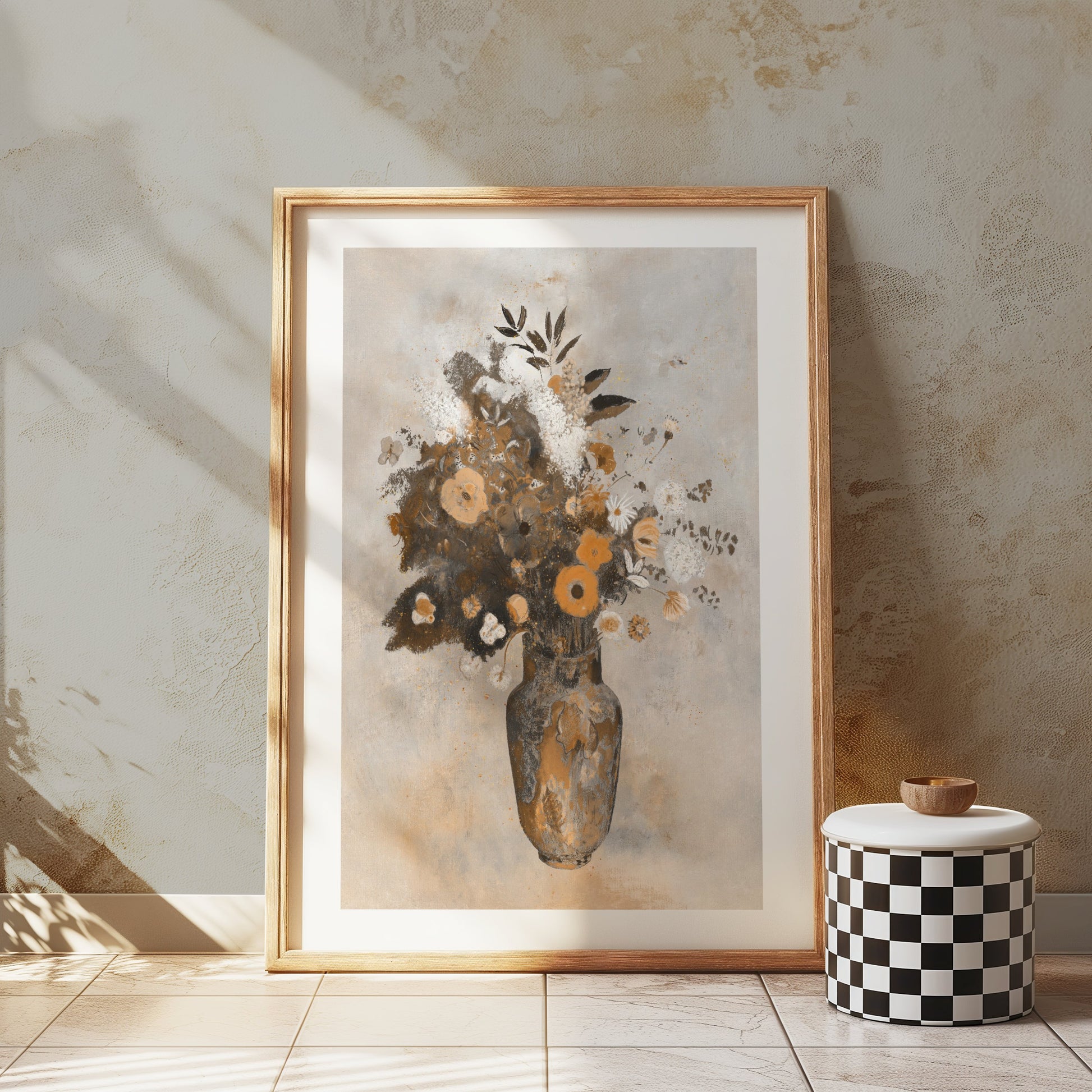 Premium Poster of Elegant Floral Art in Vintage Vase Posters