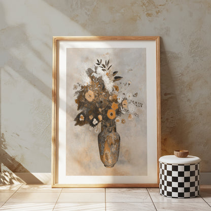 Premium Poster of Elegant Floral Art in Vintage Vase Posters