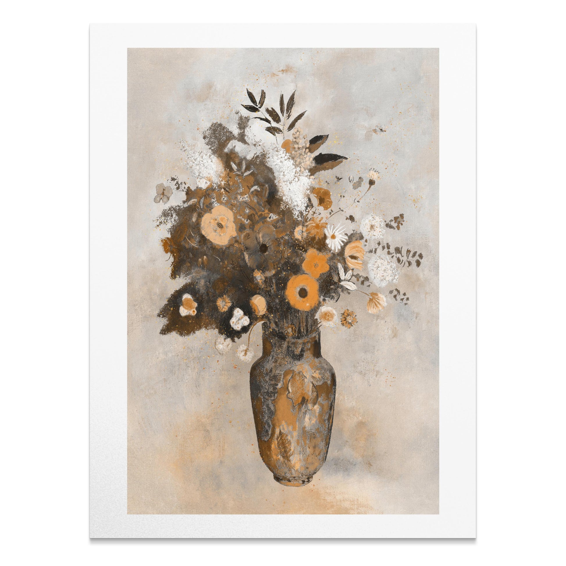 Premium Poster of Elegant Floral Art in Vintage Vase Posters