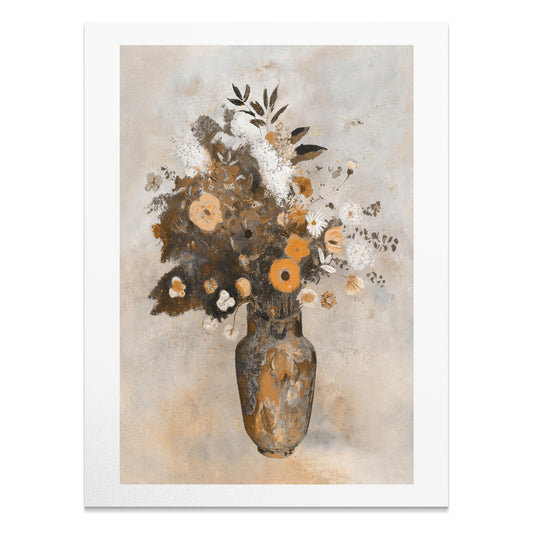 Premium Poster of Elegant Floral Art in Vintage Vase Posters
