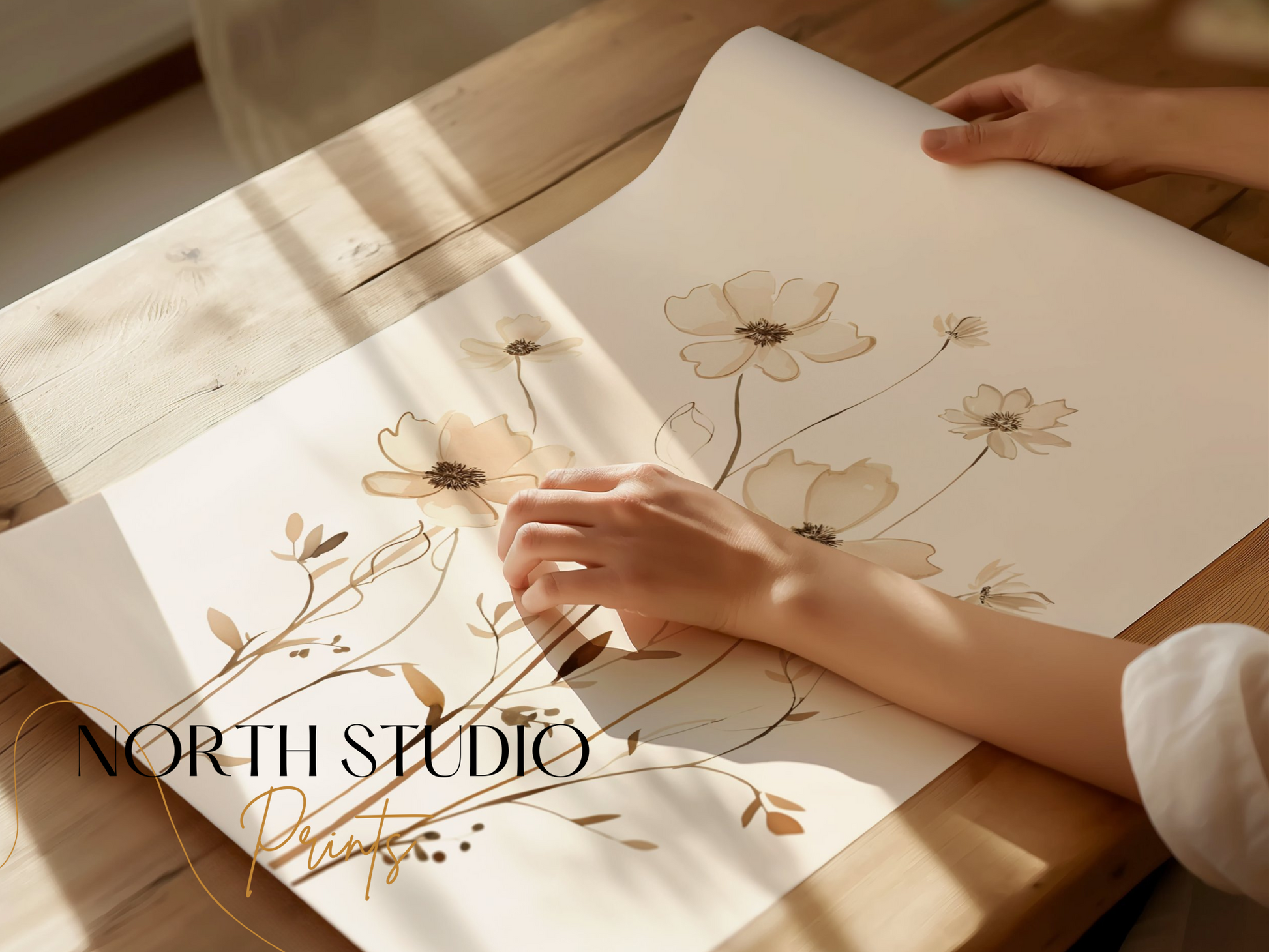 Premium Poster of Elegant Floral Art with Pastel Tones Posters