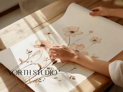 Premium Poster of Elegant Floral Artwork Contemporary Home Decor Posters