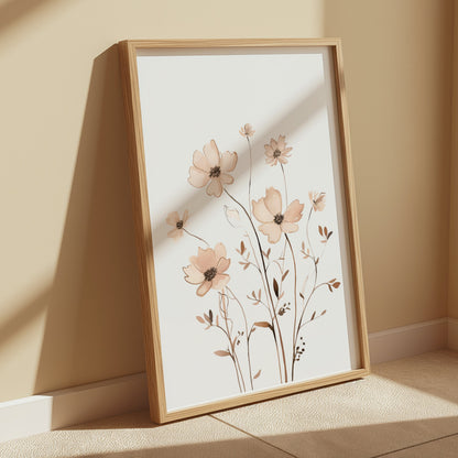 Premium Poster of Elegant Floral Artwork Contemporary Home Decor Posters