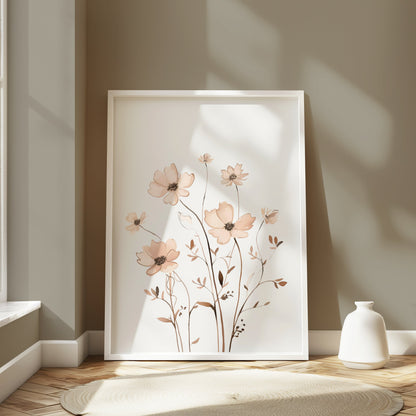 Premium Poster of Elegant Floral Artwork Contemporary Home Decor Posters