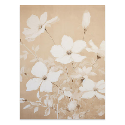 Premium Poster of Elegant Floral Blooms in Neutral Tones Art Print Posters