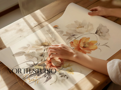 Premium Poster of Elegant Floral Bouquet Illustration Art Print Posters
