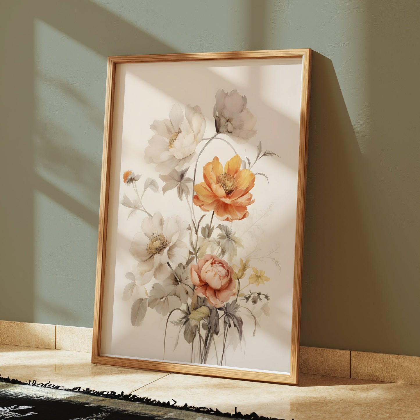 Premium Poster of Elegant Floral Bouquet Illustration Art Print Posters