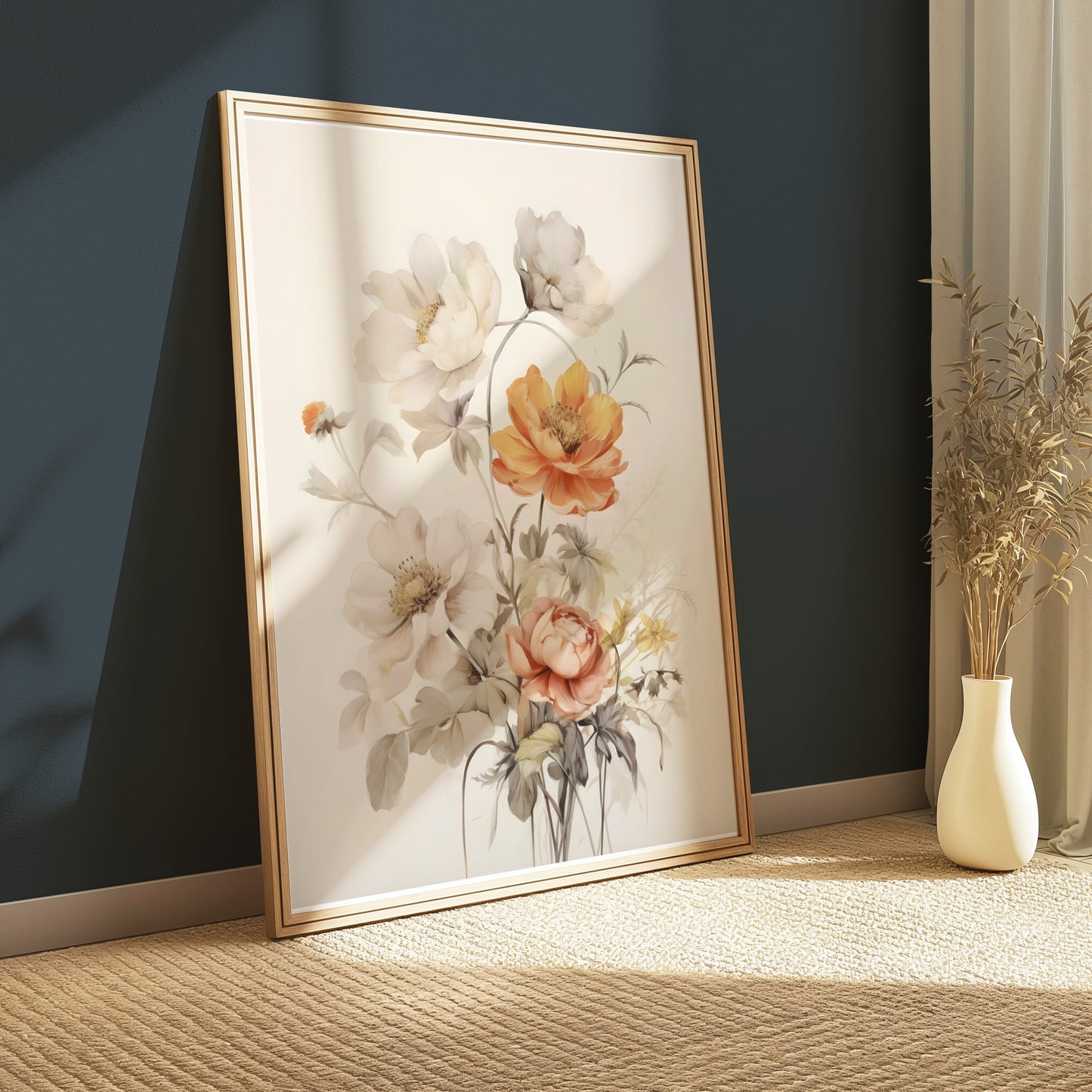 Premium Poster of Elegant Floral Bouquet Illustration Art Print Posters