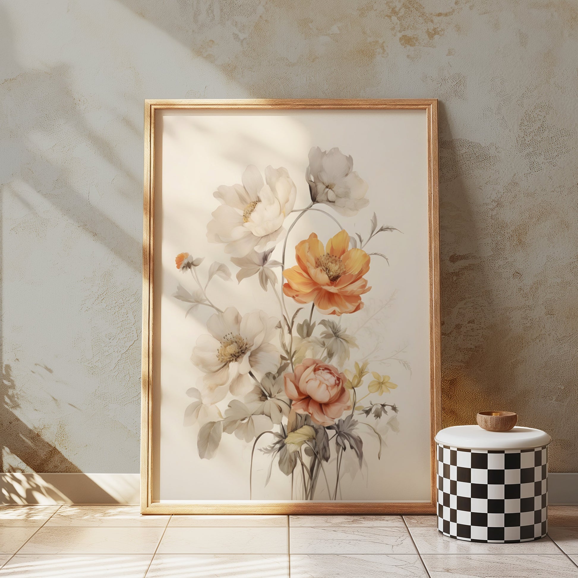 Premium Poster of Elegant Floral Bouquet Illustration Art Print Posters
