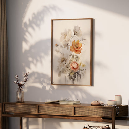 Premium Poster of Elegant Floral Bouquet Illustration Art Print Posters