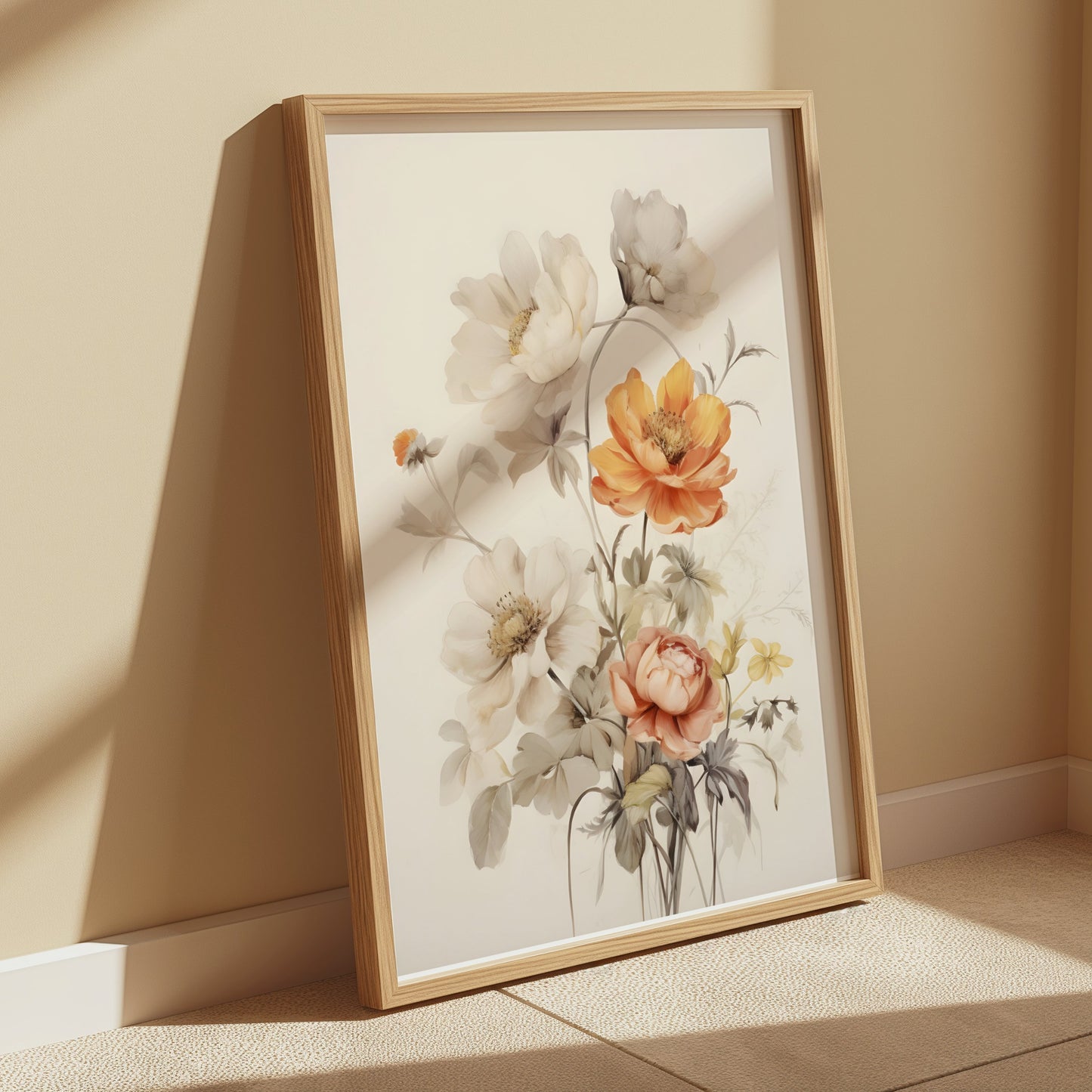 Premium Poster of Elegant Floral Bouquet Illustration Art Print Posters