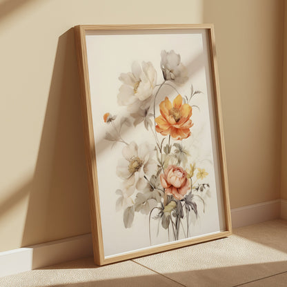 Premium Poster of Elegant Floral Bouquet Illustration Art Print Posters