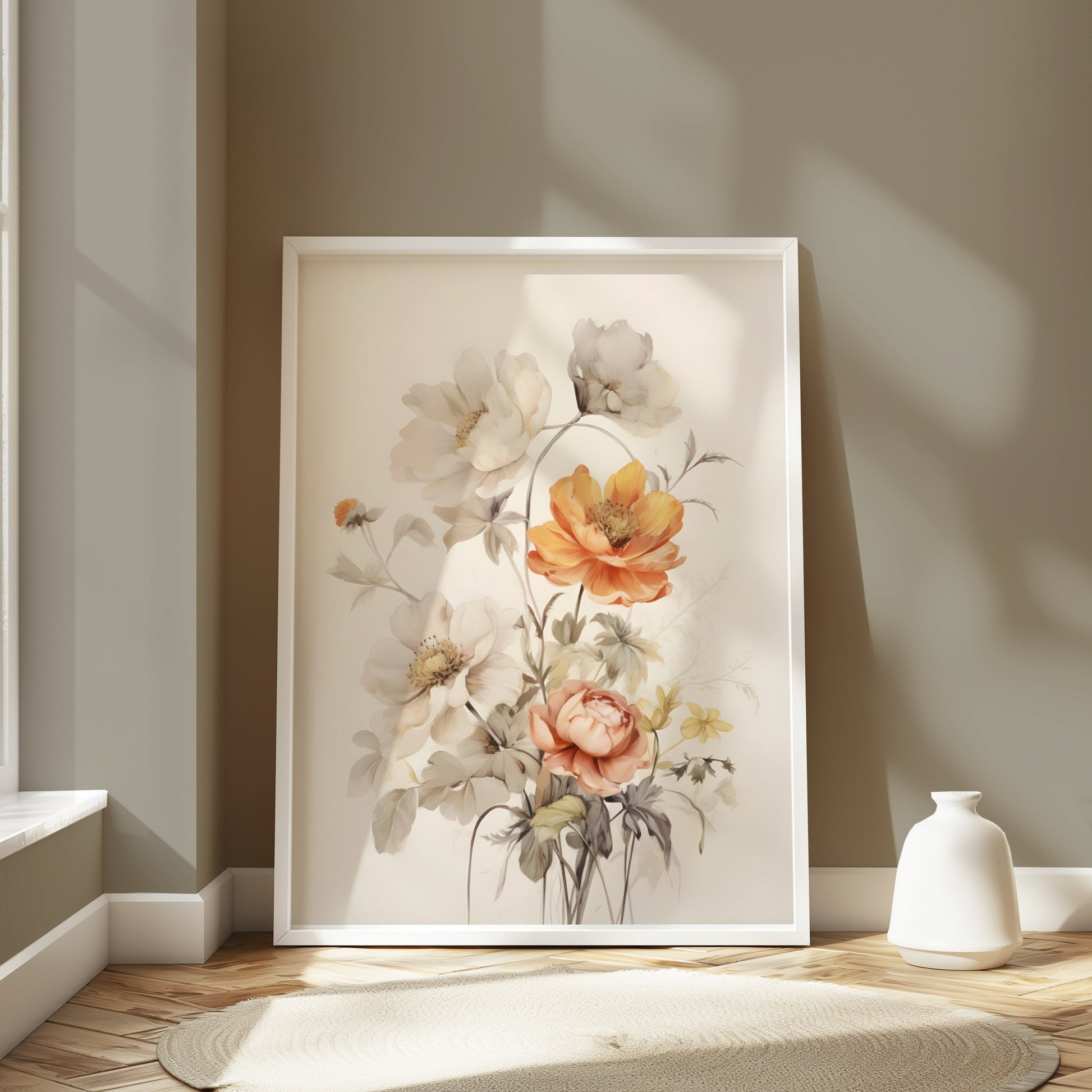 Premium Poster of Elegant Floral Bouquet Illustration Art Print Posters