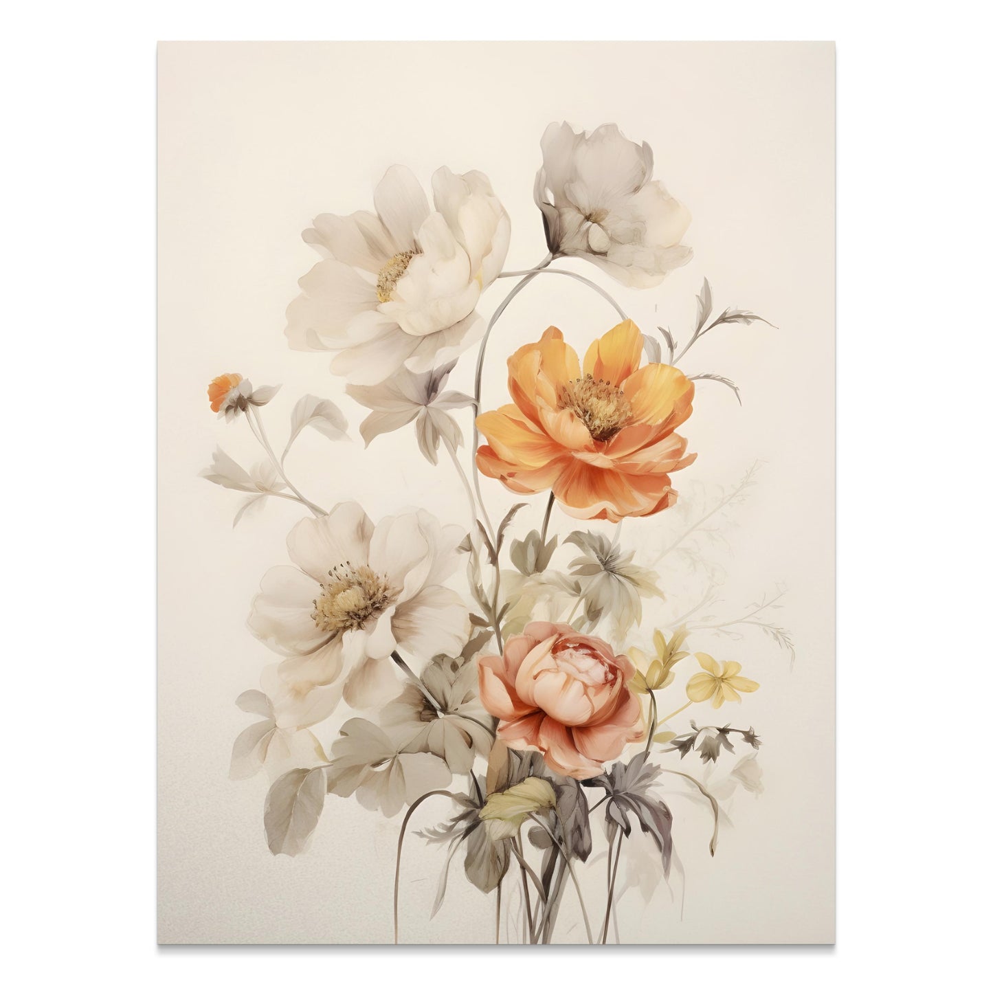 Premium Poster of Elegant Floral Bouquet Illustration Art Print Posters