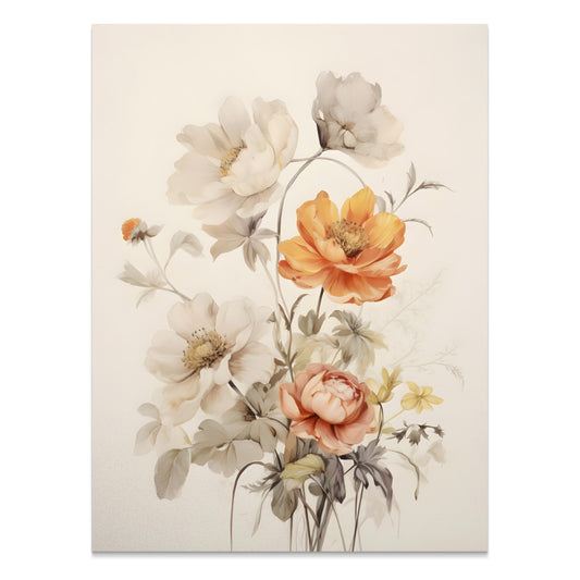 Premium Poster of Elegant Floral Bouquet Illustration Art Print Posters