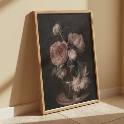 Premium Poster of Elegant Floral Bouquet in Glass Vase Posters