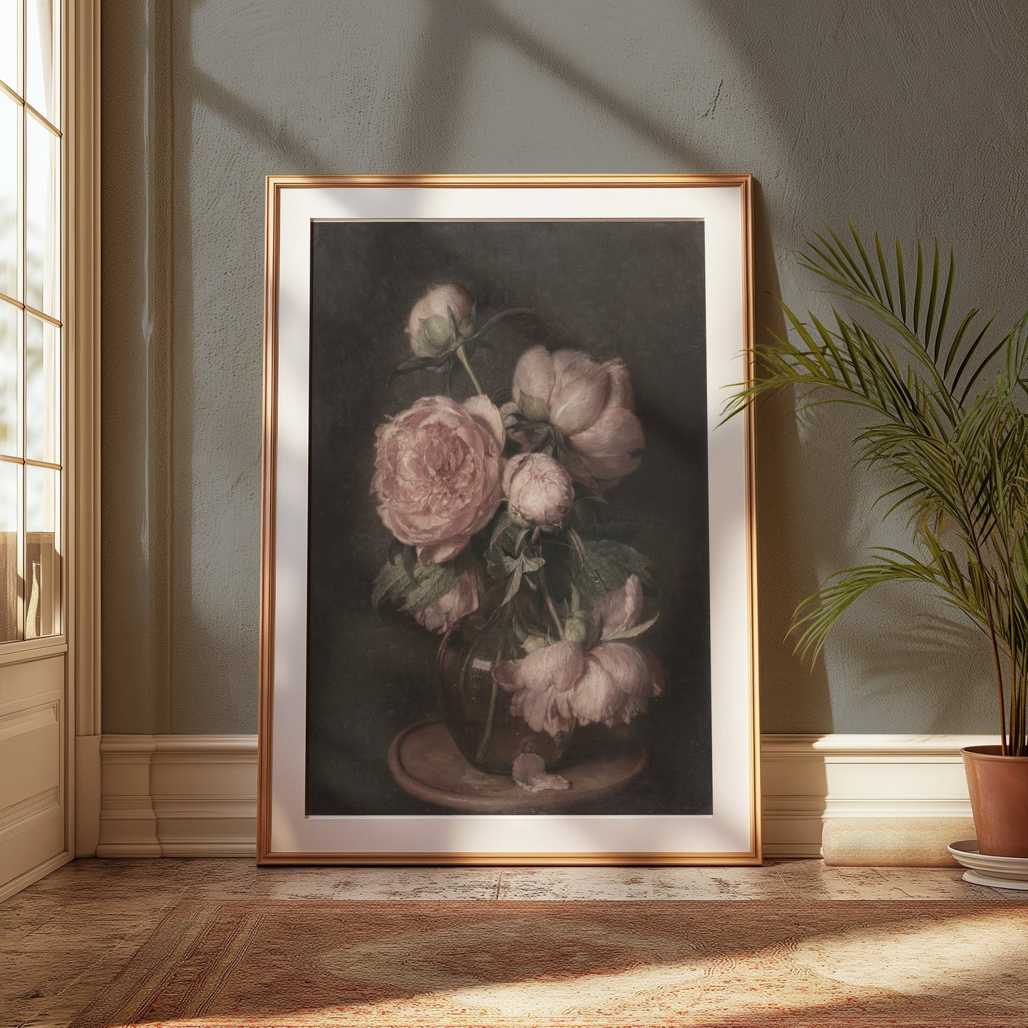 Premium Poster of Elegant Floral Bouquet in Glass Vase Posters