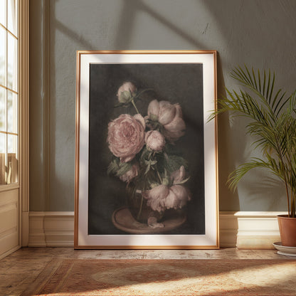Premium Poster of Elegant Floral Bouquet in Glass Vase Posters