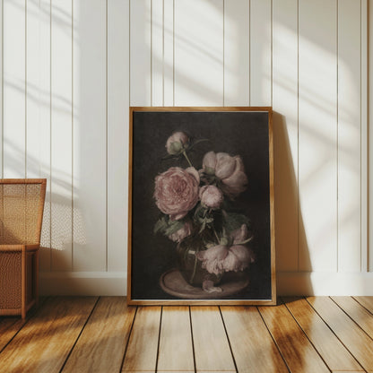 Premium Poster of Elegant Floral Bouquet in Glass Vase Posters