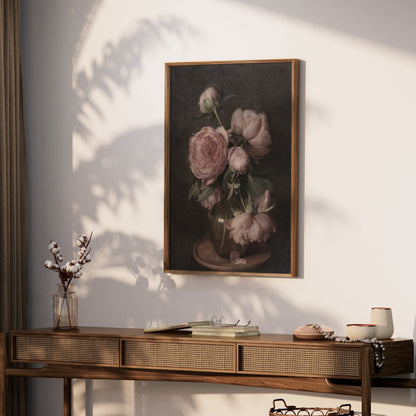 Premium Poster of Elegant Floral Bouquet in Glass Vase Posters