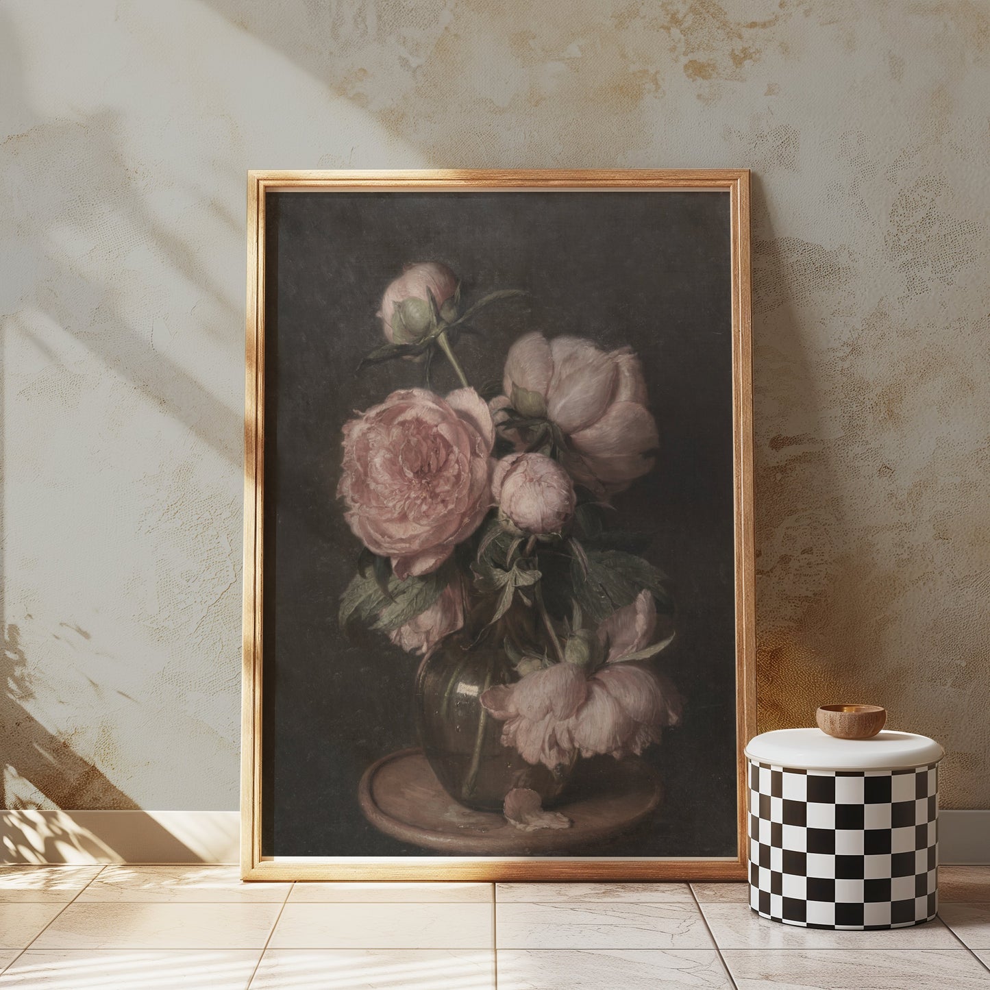 Premium Poster of Elegant Floral Bouquet in Glass Vase Posters