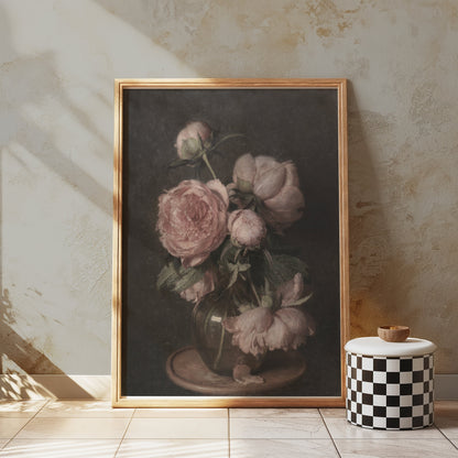 Premium Poster of Elegant Floral Bouquet in Glass Vase Posters
