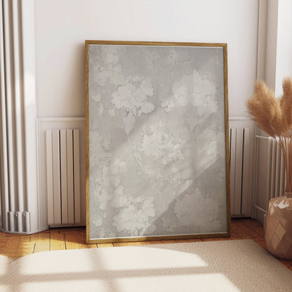Premium Poster of Elegant Floral Design Art in Monotone Colors Posters