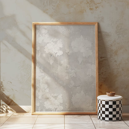 Premium Poster of Elegant Floral Design Art in Monotone Colors Posters