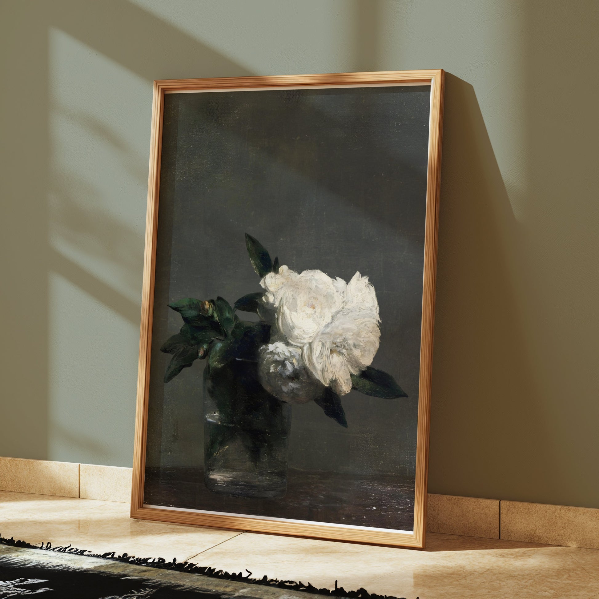 Premium Poster of Elegant Floral Painting Detailed Flower Blossoms Posters