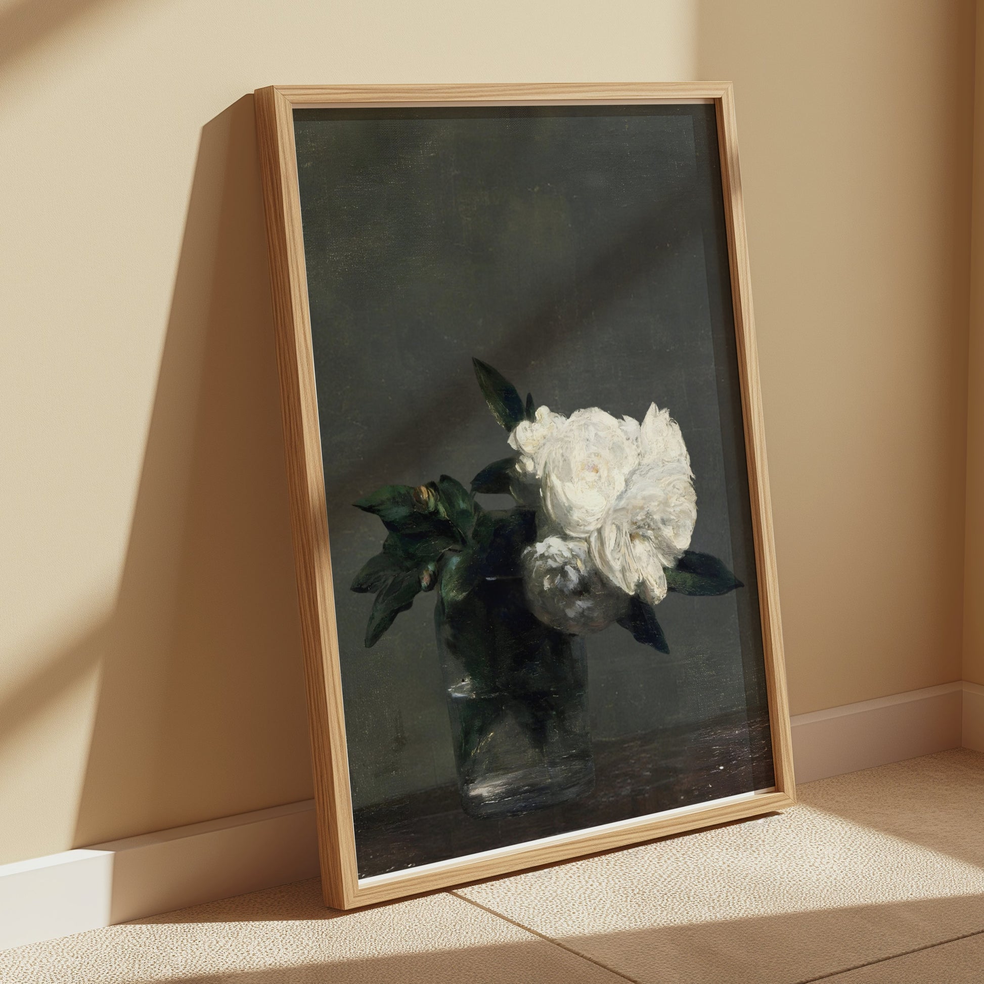 Premium Poster of Elegant Floral Painting Detailed Flower Blossoms Posters