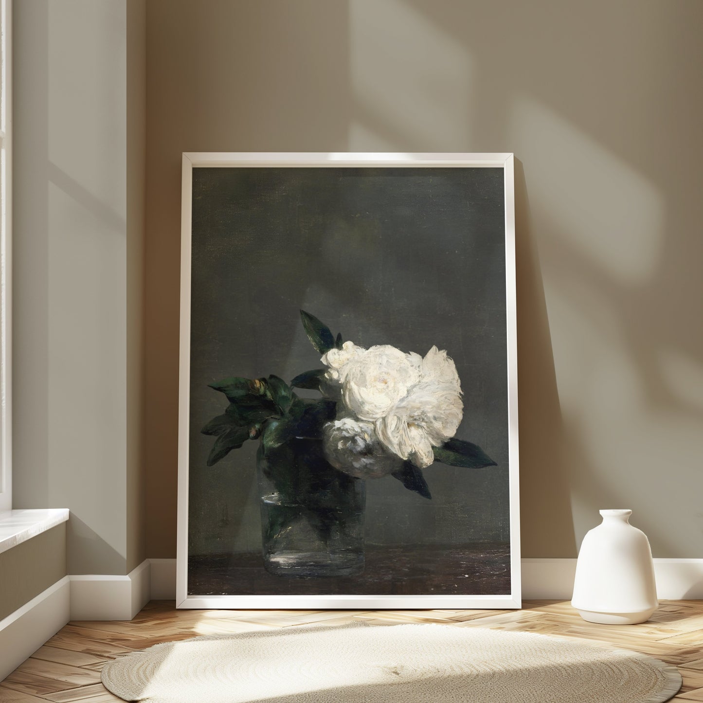 Premium Poster of Elegant Floral Painting Detailed Flower Blossoms Posters