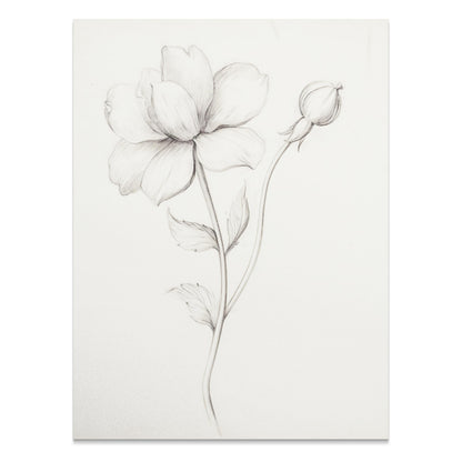 Premium Poster of Elegant Floral Sketch Art for Modern Decor Posters
