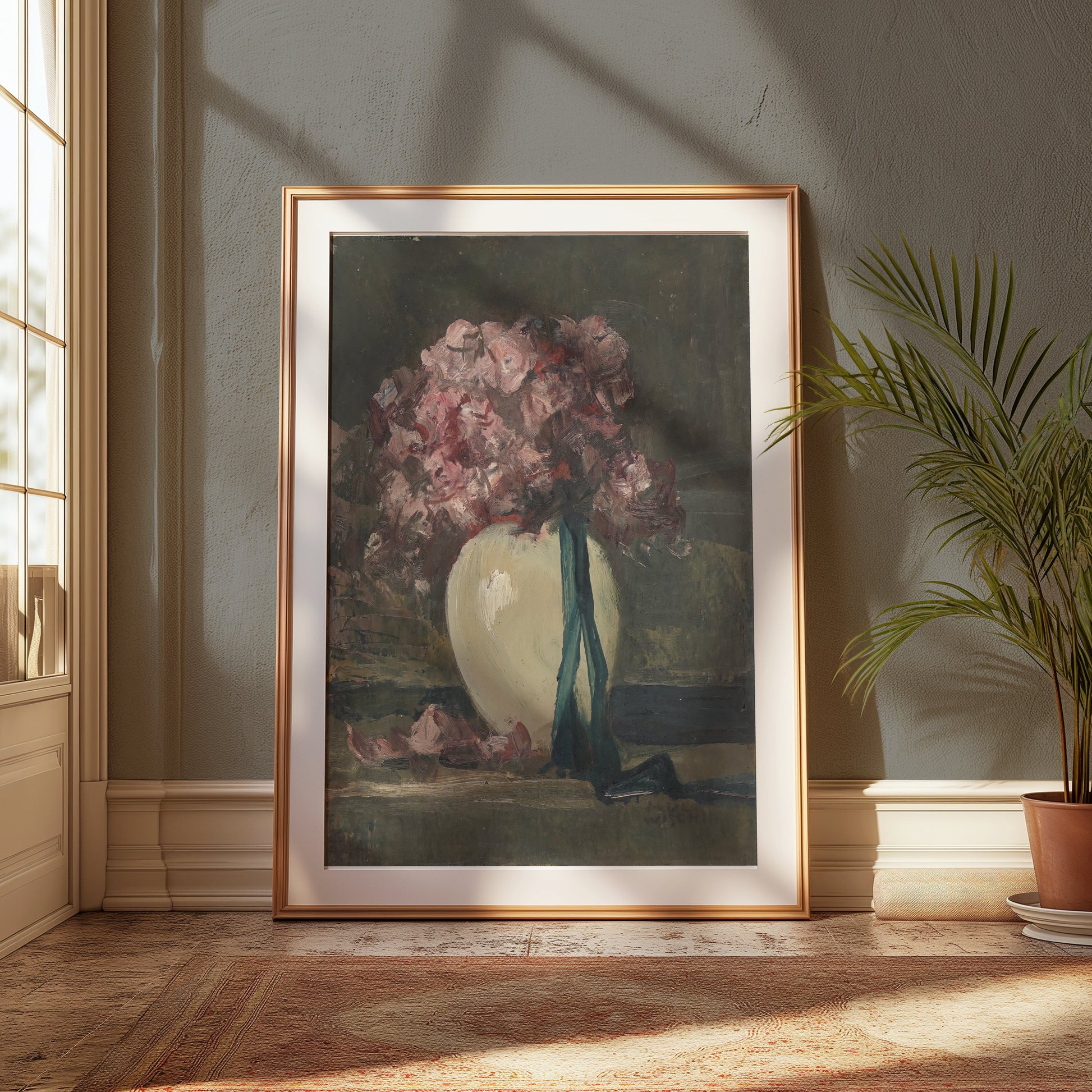 Premium Poster of Elegant Floral Still Life in Vase Wall Art Posters