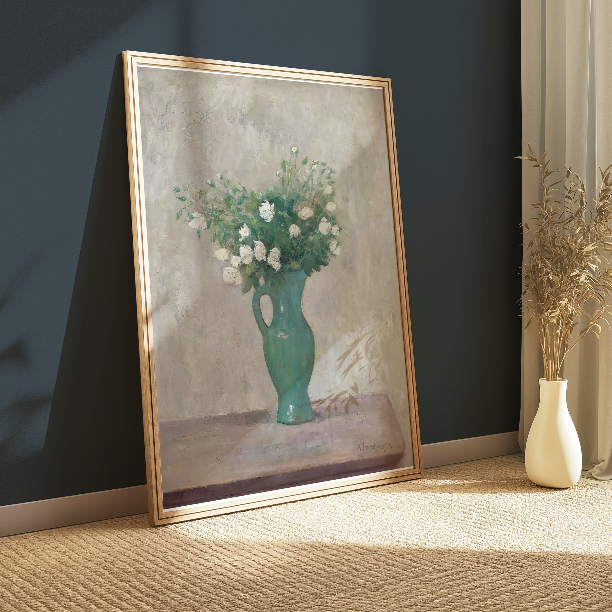 Premium Poster of Elegant Floral Vase Artwork for Home Decor Posters