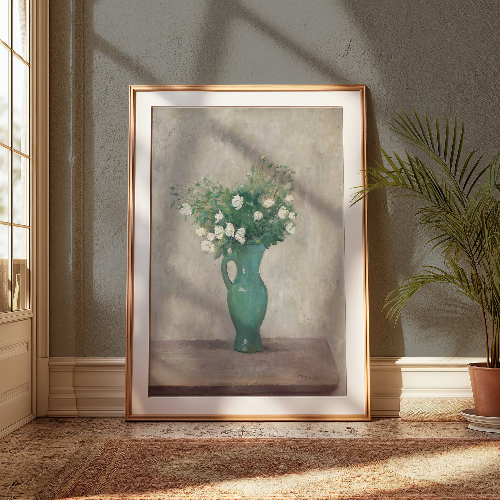 Premium Poster of Elegant Floral Vase Artwork for Home Decor Posters