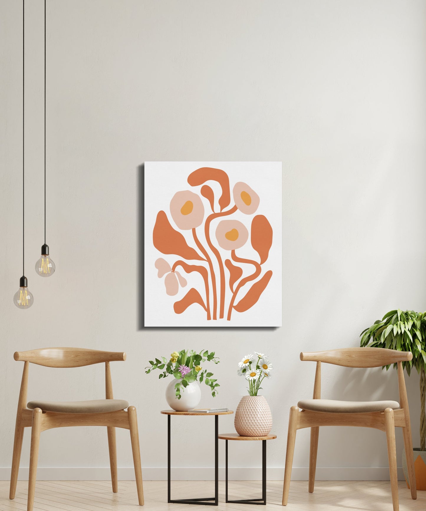 Premium Poster of Elegant Floral Wall Art Blossoms Canvas Wraps