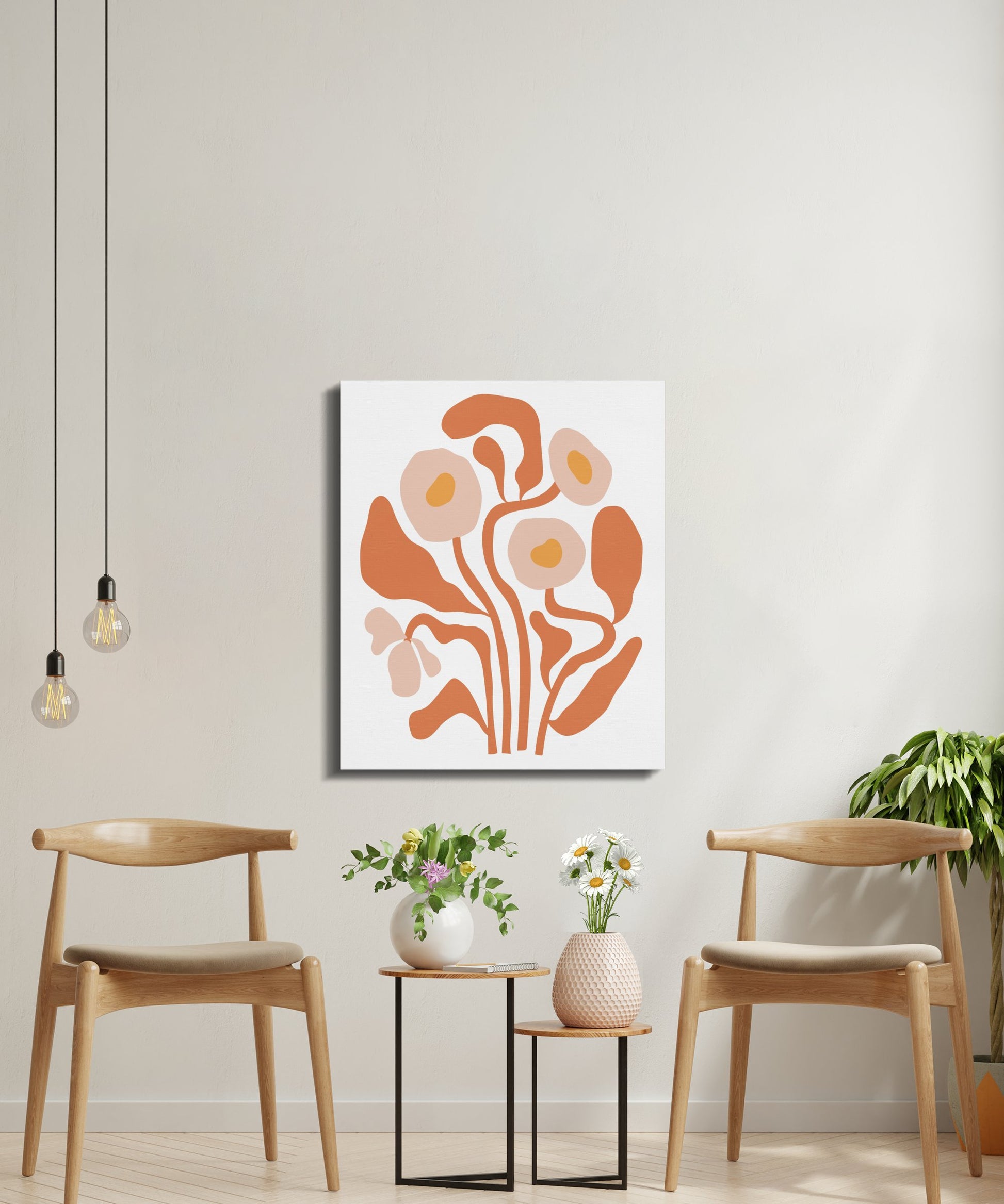 Premium Poster of Elegant Floral Wall Art Blossoms Canvas Wraps