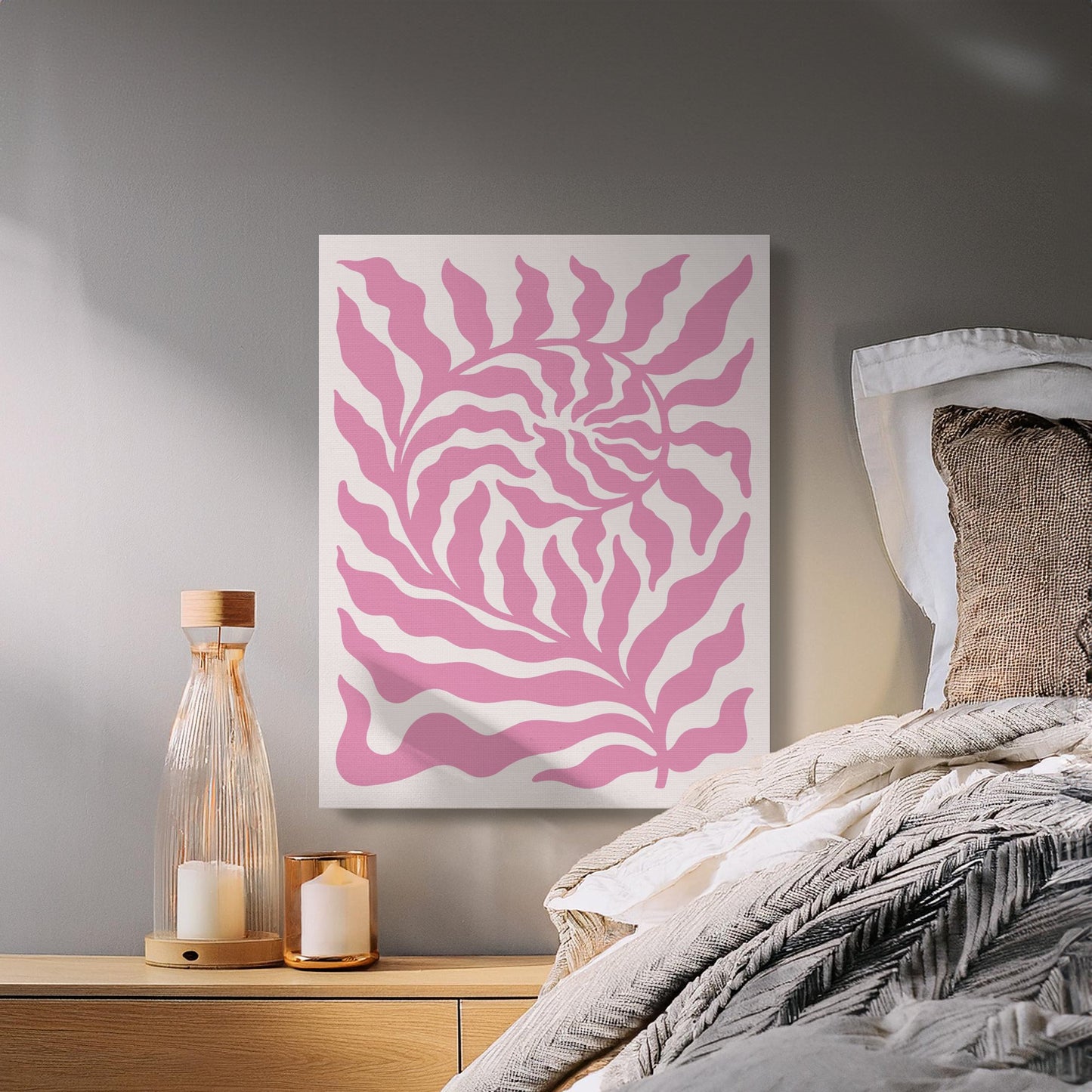 Premium Poster of Elegant Floral Wall Art for Stylish Home Canvas Wraps