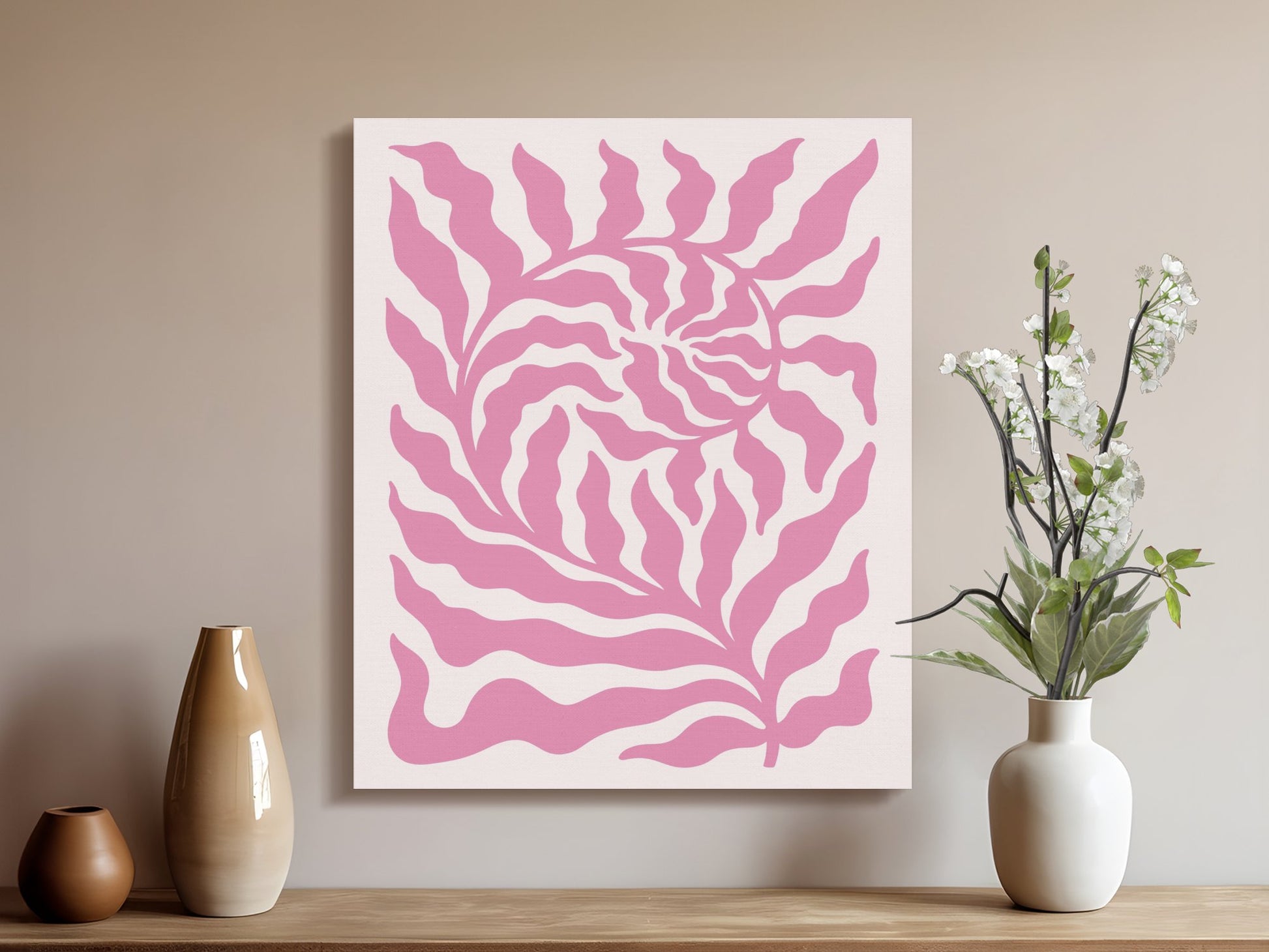 Premium Poster of Elegant Floral Wall Art for Stylish Home Canvas Wraps