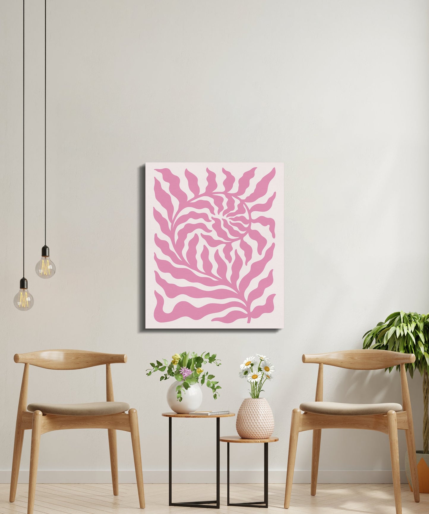 Premium Poster of Elegant Floral Wall Art for Stylish Home Canvas Wraps