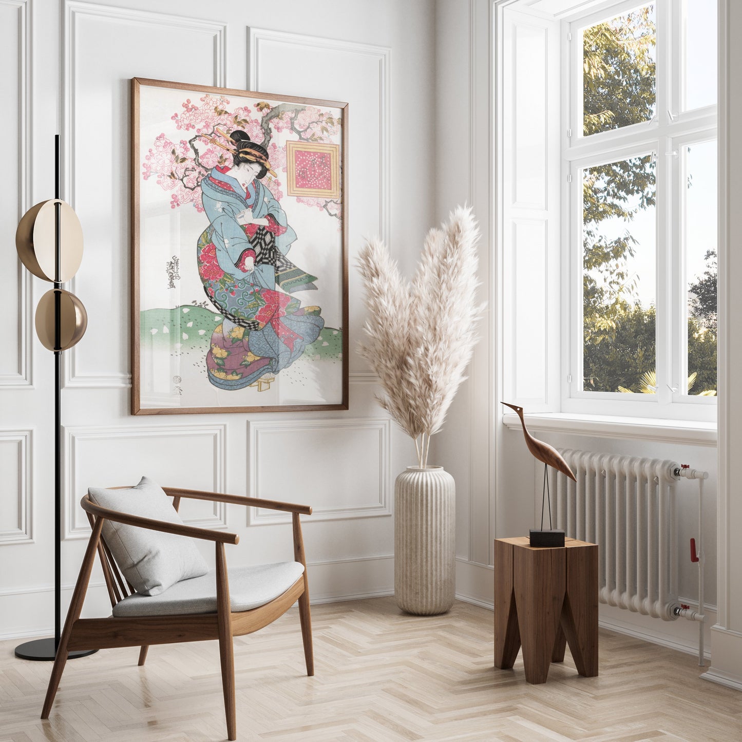 Premium Poster of Elegant Geisha in Traditional Attire Japanese Posters