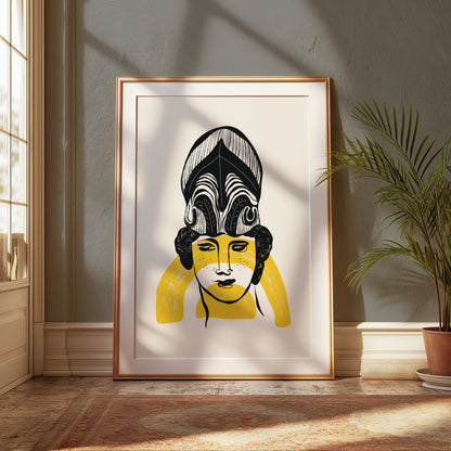 Premium Poster of Elegant Greek Warrior Artwork Graphic Posters